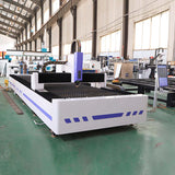 High-Precision Fiber Laser Cutting Machine F3015 for metal processing in industrial setting.