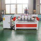 Precision Multi-Head 4-Axis CNC Router for 3D Woodwork and Mass Production in a workshop setting