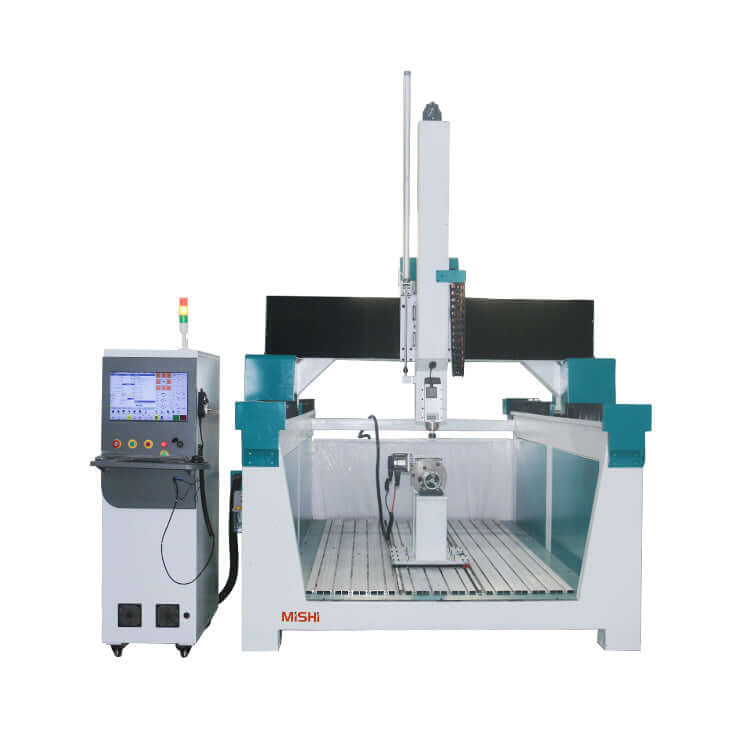 Modern CNC foam cutting machine with control panel for precision shaping.