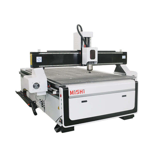 High-speed single head CNC router for engraving and cutting wood, acrylic, aluminum, ideal for advertising industry use.