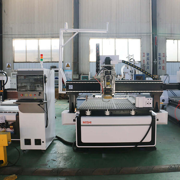 4 Axis ATC CNC Router for woodworking, featuring cutting, engraving, drilling capabilities in wood, MDF, plywood, and more.