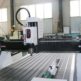 4 Axis CNC Router for 3D Woodworking and Cylinder Engraving in workshop setting