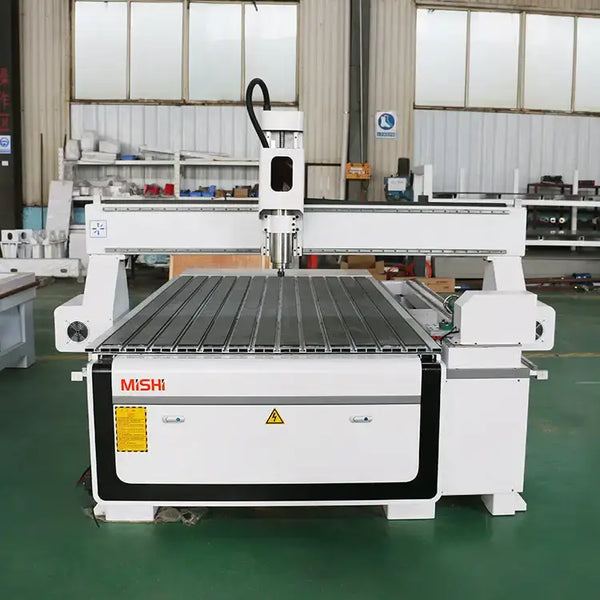 4 Axis CNC Router for 3D Woodworking and Cylinder Engraving in workshop setting