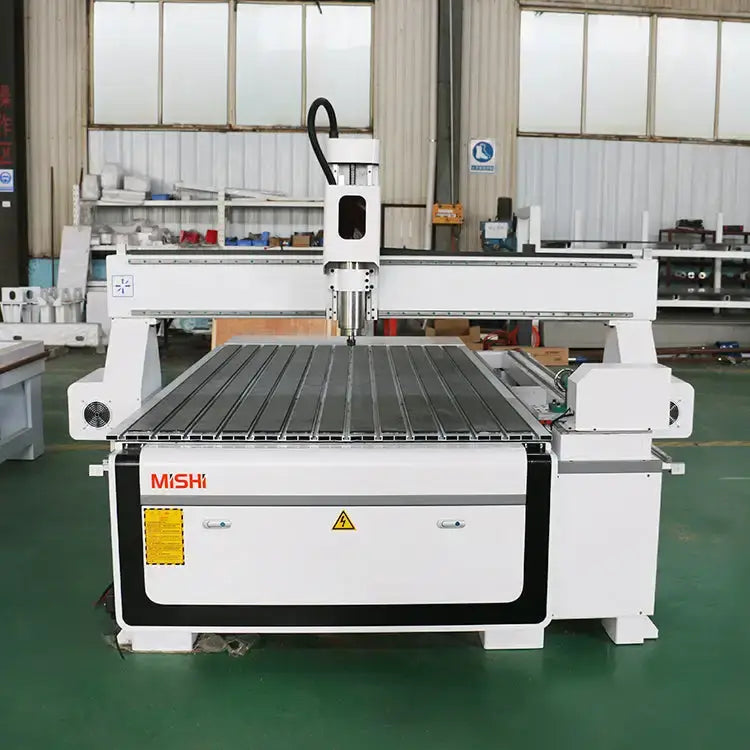 4 Axis CNC Router for 3D Woodworking and Cylinder Engraving in workshop setting