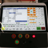 Close-up view of a CNC router control panel for precision mould and wood processing.