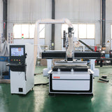 High-performance ATC CNC Router for cutting and engraving, ideal for furniture and cabinet making, in an industrial workshop setting.
