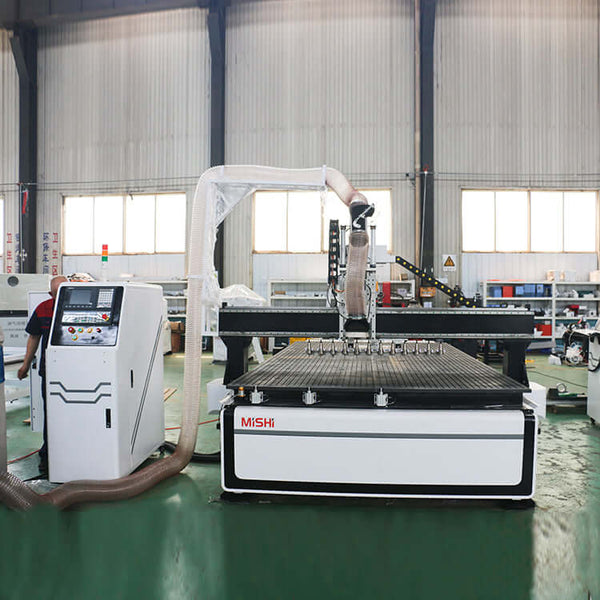 High-performance ATC CNC router for furniture and cabinet making, featuring cutting, engraving, and drilling capabilities.