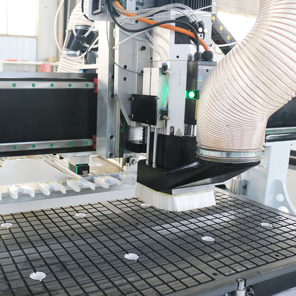 ATC CNC Router for furniture, cabinet, and door making with cutting, engraving, and drilling functionality.