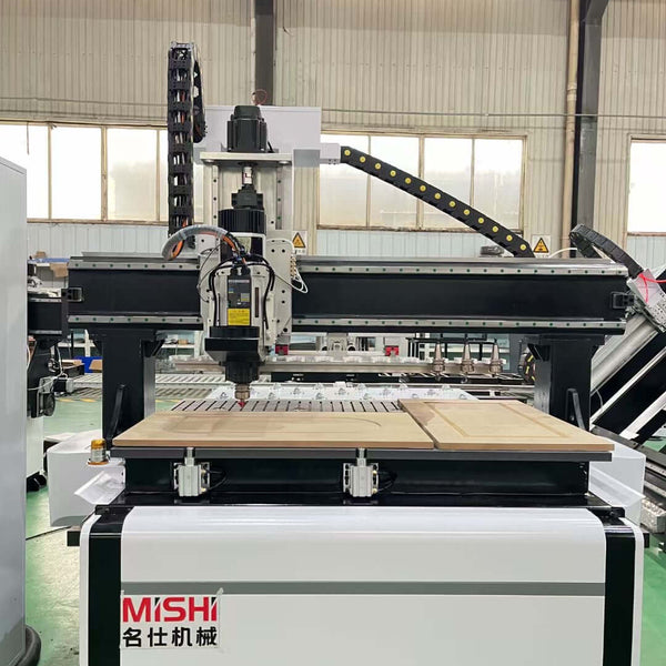 High-performance ATC CNC router for furniture and cabinet making, ideal for cutting, engraving, and drilling wood and composite materials.
