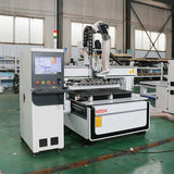 High-performance ATC CNC router for furniture, cabinet, and door making used in wood, MDF, and aluminum precision manufacturing.