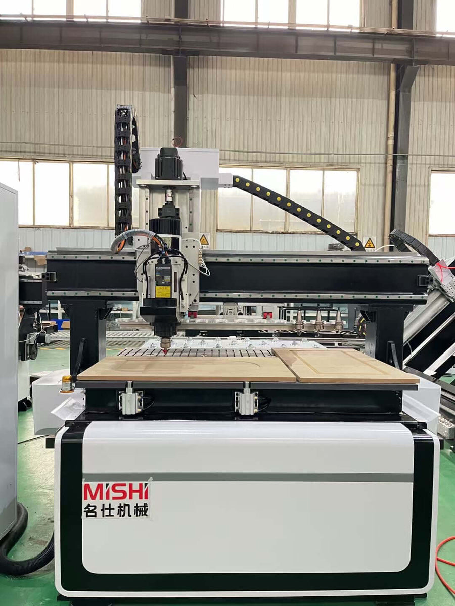 High-performance ATC CNC router for furniture and cabinet making, ideal for cutting, engraving, and drilling wood and composite materials.