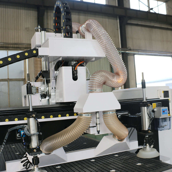 Efficient Auto-Loading ATC CNC Router for mass furniture production with high-speed spindle and automatic loading system.