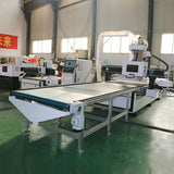 Auto-Loading ATC CNC Router for efficient furniture production with high-speed spindle and automatic feeding system.