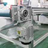 Industrial component of efficient auto-loading ATC CNC router for mass furniture production, featuring high-speed spindle.