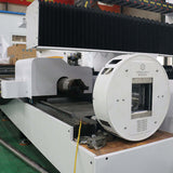 2-in-1 fiber laser cutting machine for metal sheets and pipes, showcasing precision engineering and stable operation features.