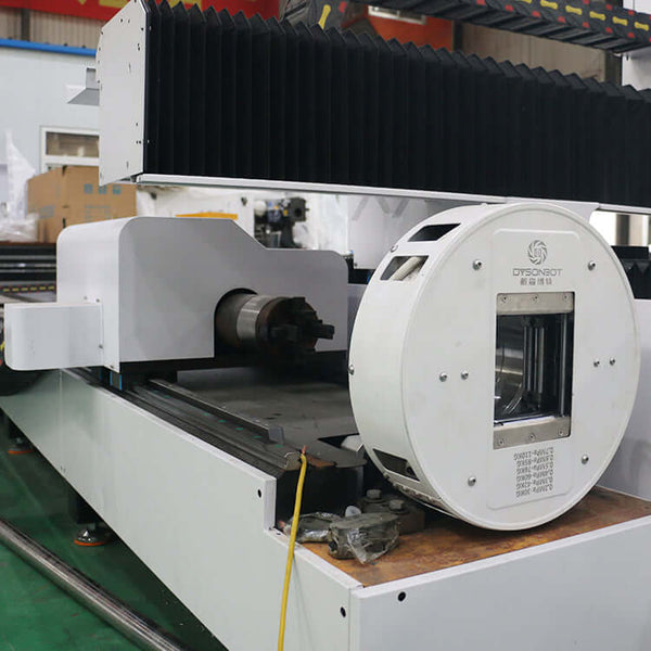 2-in-1 fiber laser cutting machine for metal sheets and pipes, showcasing precision engineering and stable operation features.