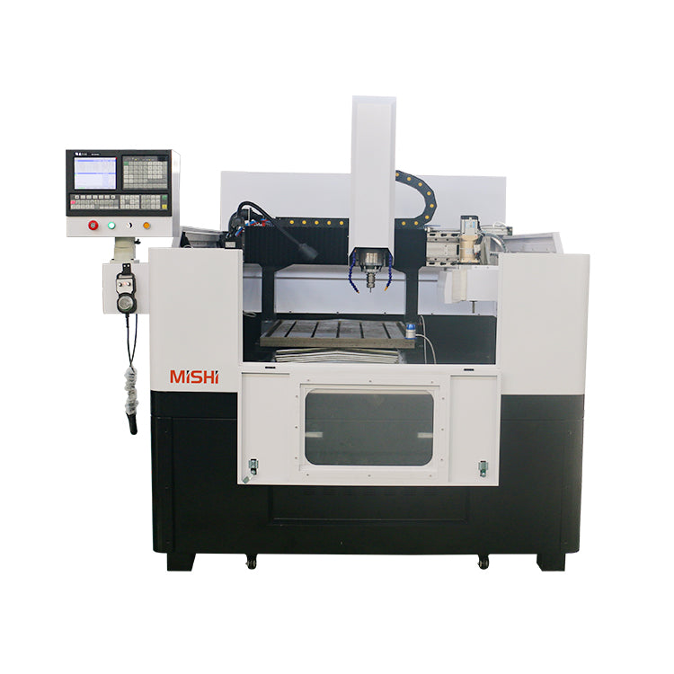 High-Precision Mini ATC CNC Router with disc tool changer for stable and precise machining, featuring ball screw transmission.