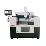 High-Precision Mini ATC CNC Router with disc tool changer for stable and precise machining, featuring ball screw transmission.