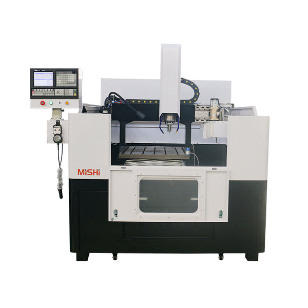 High-Precision Mini ATC CNC Router with disc tool changer for stable and precise machining, featuring ball screw transmission.