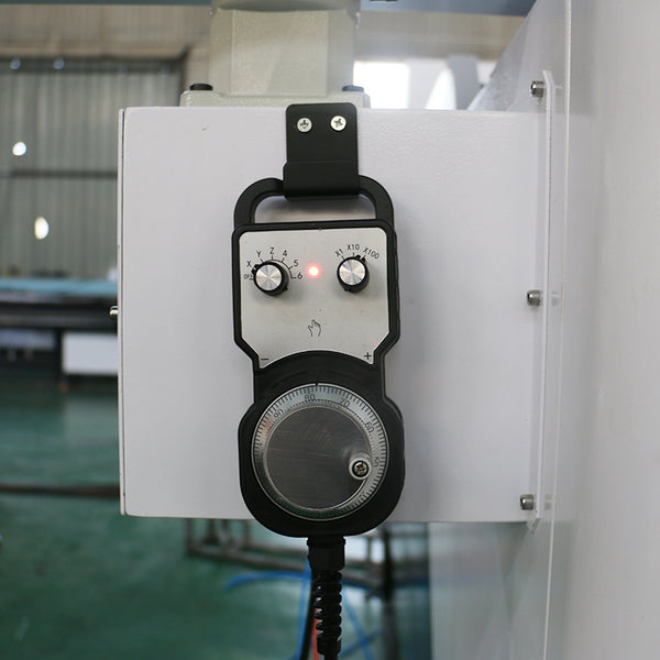 Close-up of control panel on a High-Precision Mini ATC CNC Router with Disc Tool Changer.