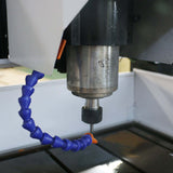 Close-up of a mini metal CNC router operating, suitable for precision milling and engraving on aluminum and copper materials.