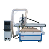 Multifunction ATC CNC Router with Oscillating Knife and CCD Camera for woodworking and engraving.