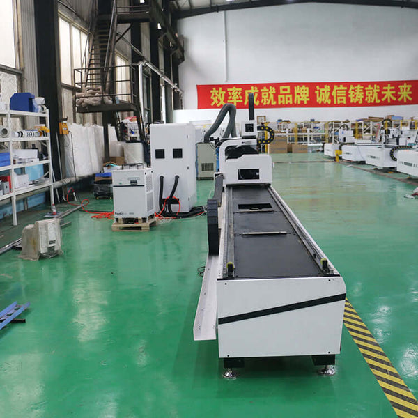 High-precision fiber laser cutting machine for pipe and sheet in industrial setting
