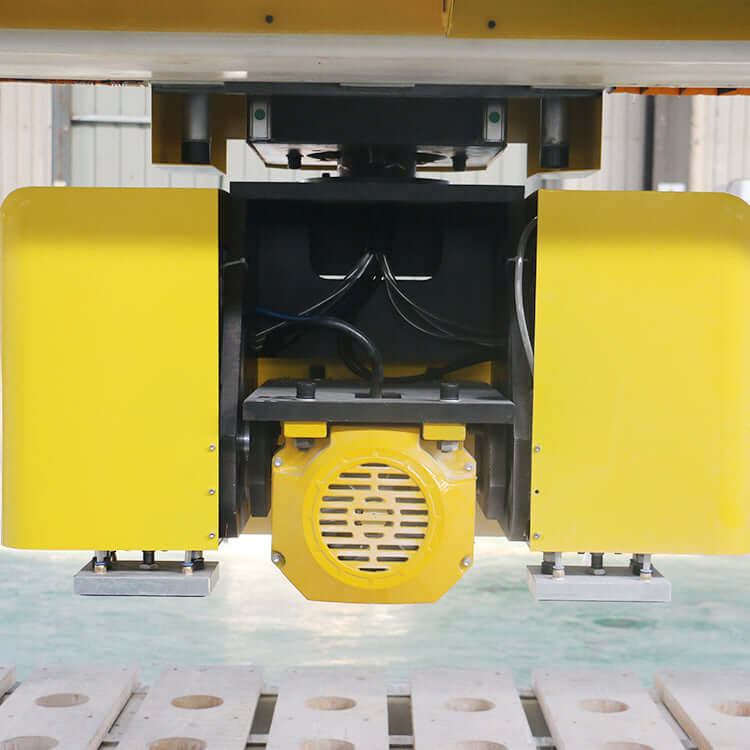 5-Axis Bridge Saw Machine for stone countertops with CNC tools for cutting, milling, chamfering quartz, marble, and granite slabs.