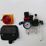 Control panel of CNC side hole drilling machine, featuring high-quality electrical components for efficient furniture production.