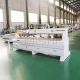 Precision CNC side hole drilling machine for furniture in a factory setting, highlighting high-quality motors and stable performance.