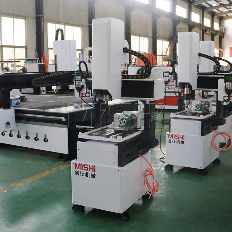 Precision 4 Axis Mini CNC Routers with Rotary Axis for 2D and 3D Carving in industrial setup