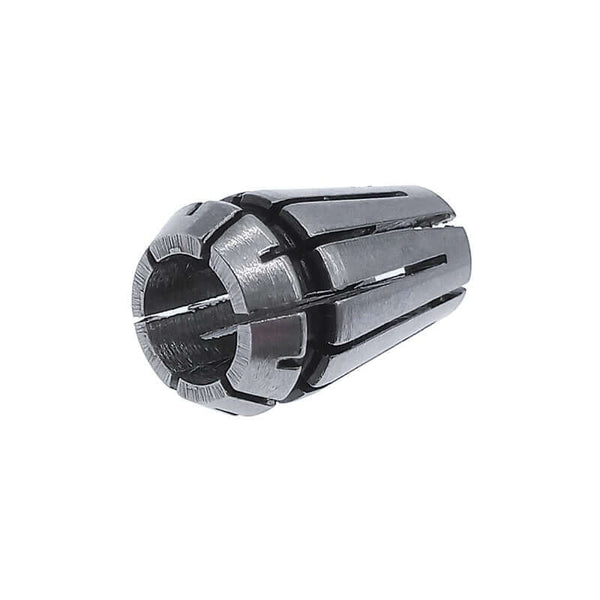Steel tool collet for precision machining and secure tool holding, designed for CNC applications in manufacturing and engineering.