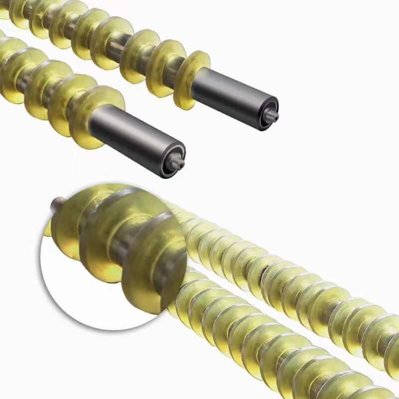 Innovative pressure roller with durable spiral design for efficient material processing.