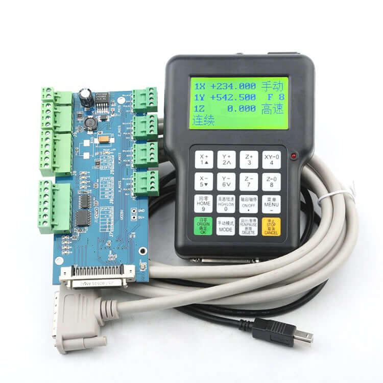 DSP A11 controller with cable and circuit board, featuring navigation keypad and display for machine control.