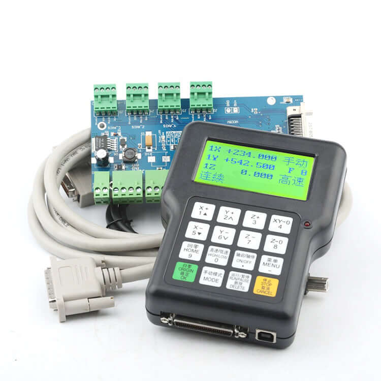 DSP A11 control board with cables and control panel, ideal for CNC machine integration and precision control.