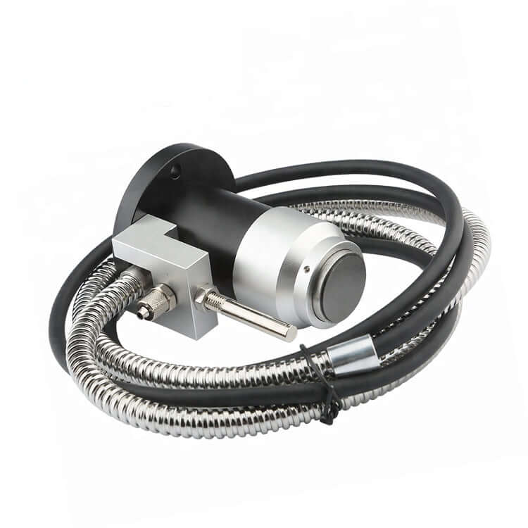 Advanced high-precision CNC touch tool setter with coiled cable for enhanced tool measurement efficiency in machining processes.