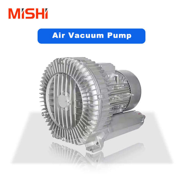 MISHI air vacuum pump with space-saving coaxial design, featuring a low noise level, mechanical seal, and corrosion-resistant bronze impeller.