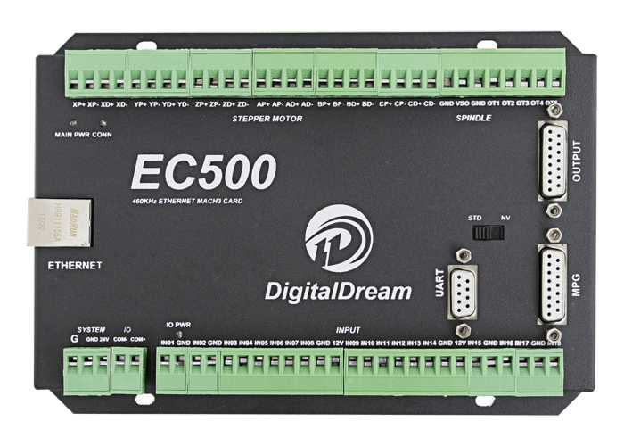 DigitalDream EC500 Ethernet Mach Card for CNC stepper motor and spindle control