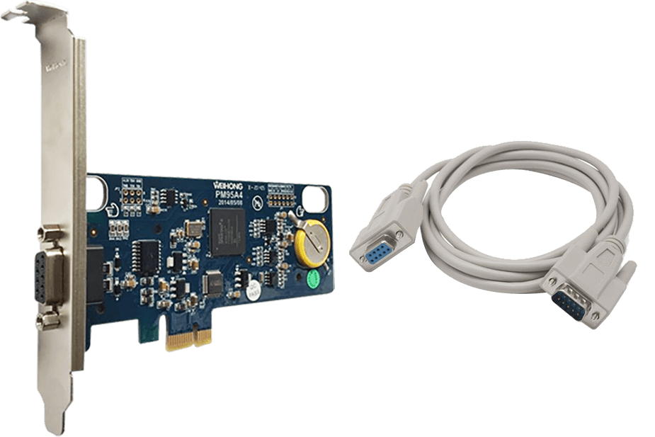 PCI serial card with cable for NC Studio, enhancing connectivity for industrial applications.